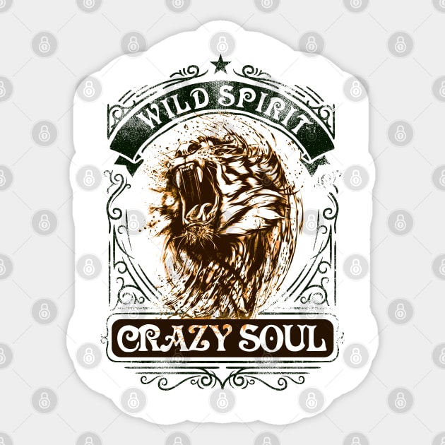 Wild Spirit - Crazy Soul Sticker by All About Nerds